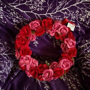 Red and Pink Floral Wreath
